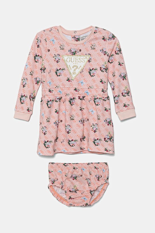 Guess rochie din bumbac pentru copii mini portocaliu A5YK02.KA6R4.9BYA