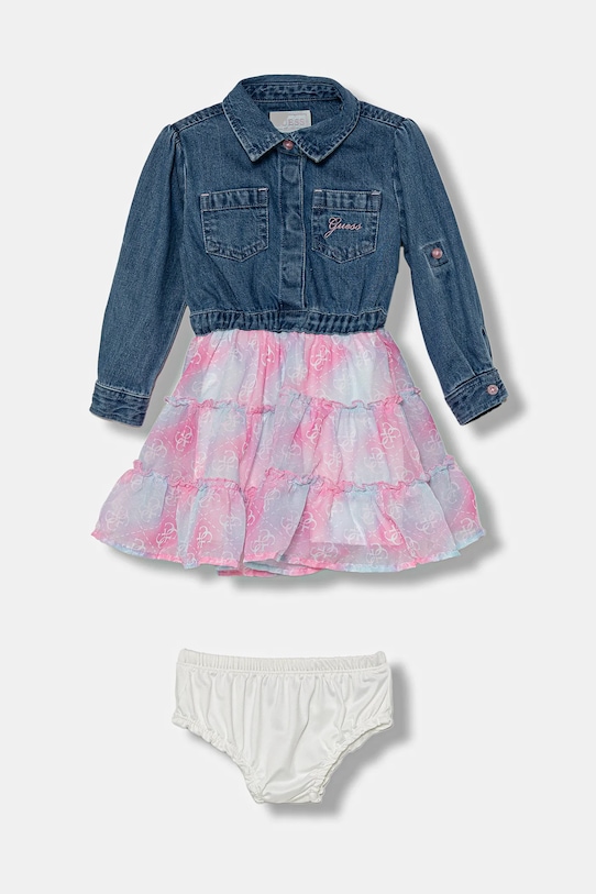 Dievčenské šaty Guess rifľovina modrá A5YK03.D4EU0.9BYA