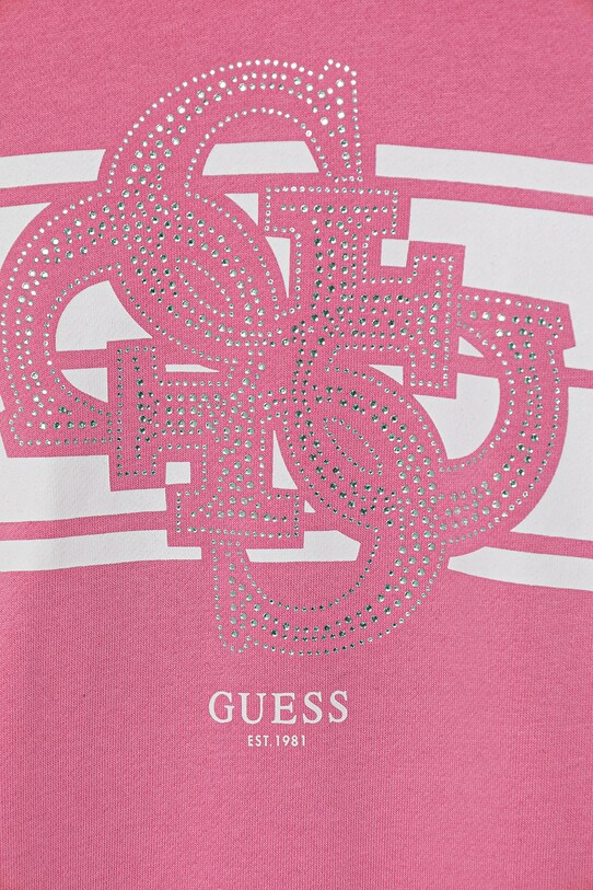 Dievča Dievčenské bavlnené šaty Guess J5YK04.KA6R4.9BYA ružová