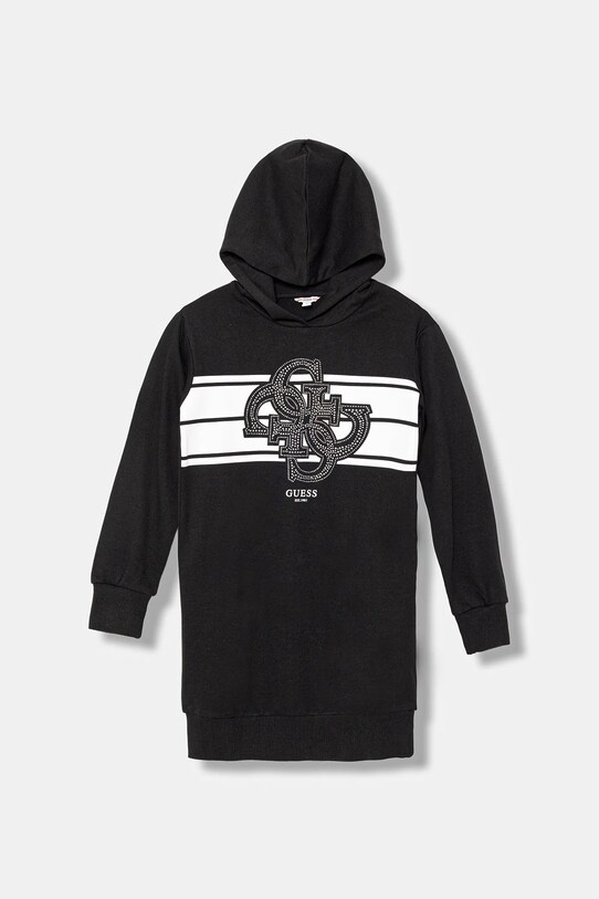 Хлопковое детское платье Guess длинный чёрный J5YK04.KA6R4.9BYA