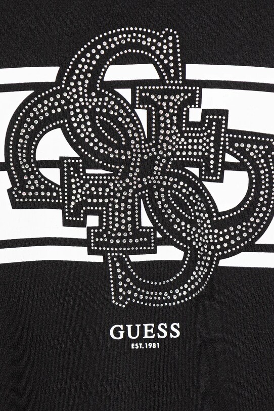 Девочка Хлопковое детское платье Guess J5YK04.KA6R4.9BYA чёрный