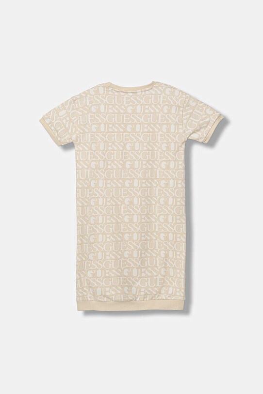 Guess rochie din bumbac pentru copii J5YK07.KAD74.9BYA bej AW25
