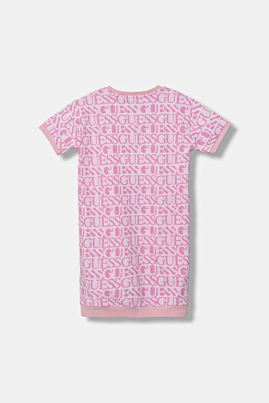 Dievčenské bavlnené šaty Guess J5YK07.KAD74.9BYA ružová AW25