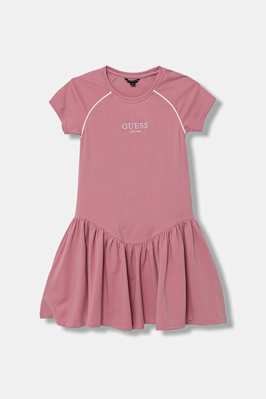 Guess sukienka dziecięca rozkloszowany różowy J5YK16.KCY62.9BYA
