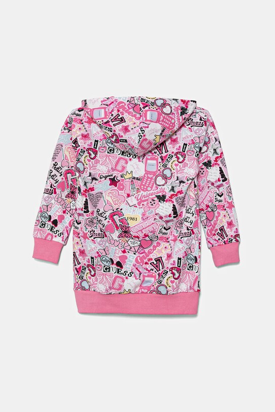 Dievčenské bavlnené šaty Guess K5YK04.KA6R4.9BYA ružová AW25