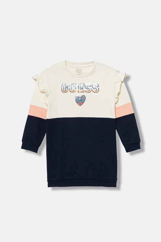 Guess sukienka bawełniana dziecięca długi granatowy K5YK06.KA6R4.9BYA