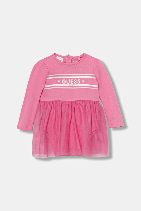 Guess sukienka niemowlęca midi różowy S5YG00.KA6W4.9BYA