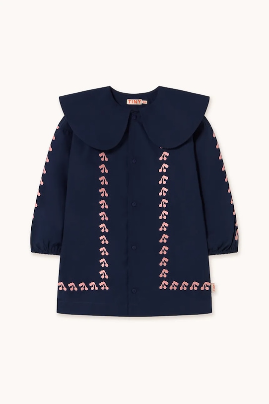 Tinycottons sukienka bawełniana dziecięca MINI CHERRIES DRESS AW25.405 granatowy AW25