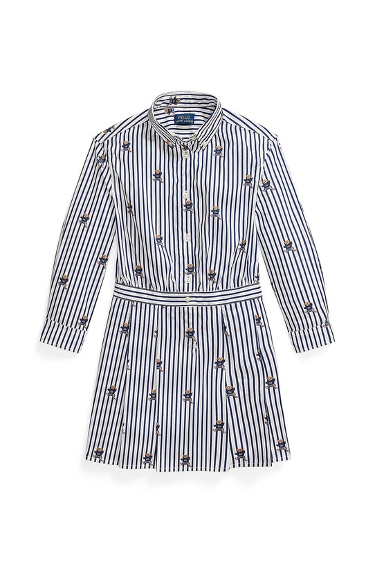 Παιδικό φόρεμα Polo Ralph Lauren ρίγες σκούρο μπλε 312978282001