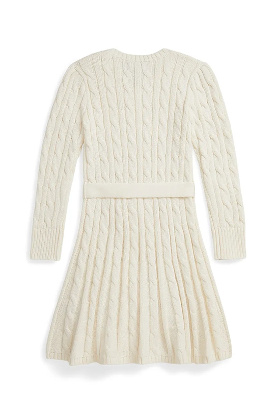 Polo Ralph Lauren sukienka bawełniana dziecięca 312978859001 beżowy AW25