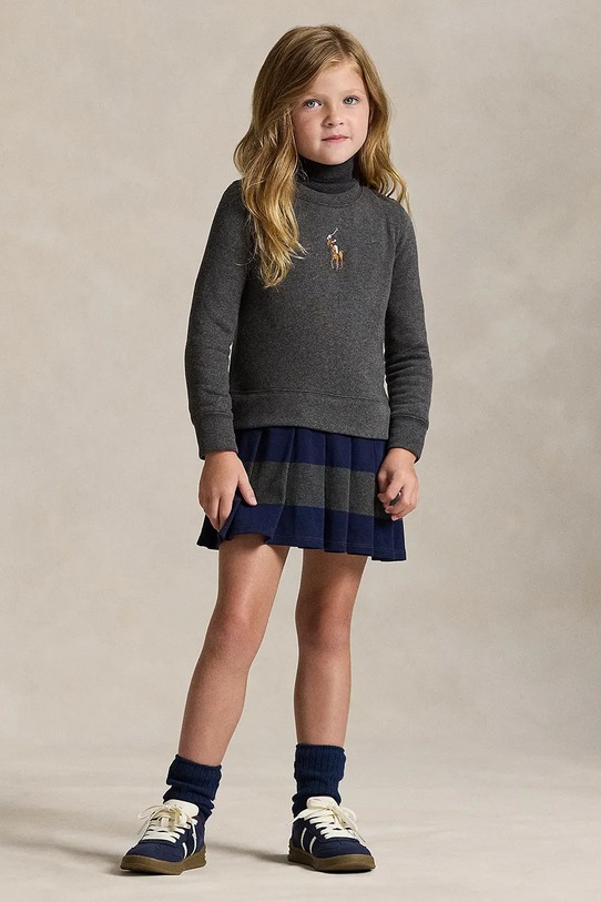 Otroška obleka Polo Ralph Lauren Mini siva 312978991001