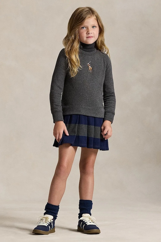 Polo Ralph Lauren sukienka dziecięca długi szary 312978991001