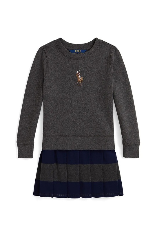 Otroška obleka Polo Ralph Lauren 312978991001 siva AW25