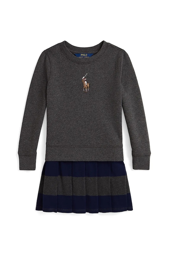 Polo Ralph Lauren sukienka dziecięca 312978991001 szary AW25