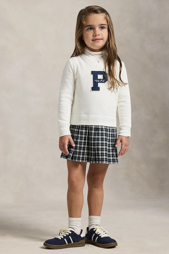 Dievčenské šaty Polo Ralph Lauren pletenina biela 312979024001