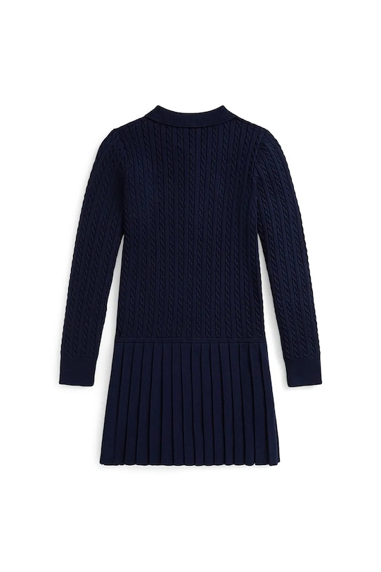 Fete Polo Ralph Lauren rochie din bumbac pentru copii 313978841001 bleumarin