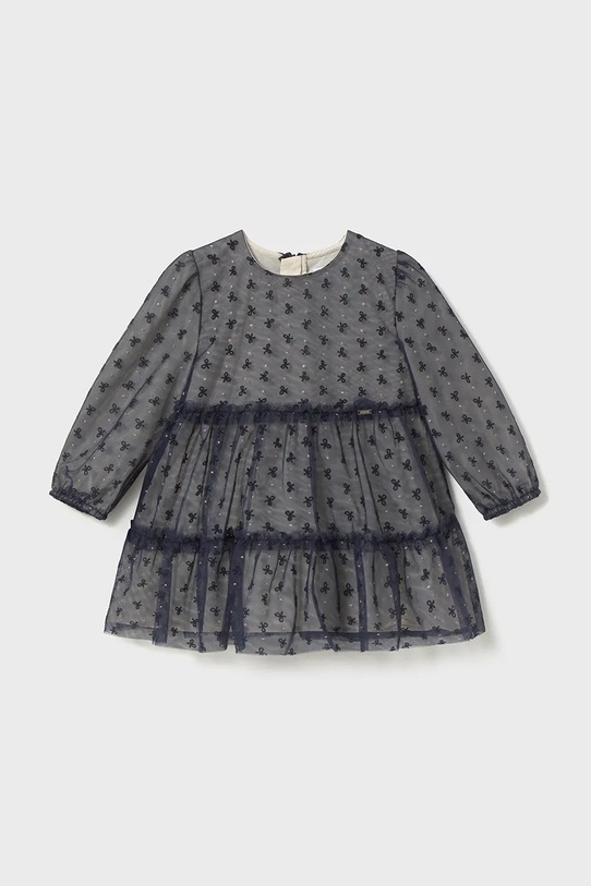 Šaty pre bábätká Mayoral látka modrá 2907.4B.Baby.9BYA