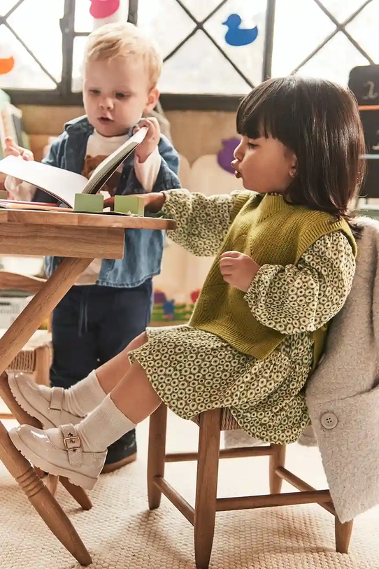 Mayoral sukienka niemowlęca tkanina zielony 2913.4E.Baby.9BYA