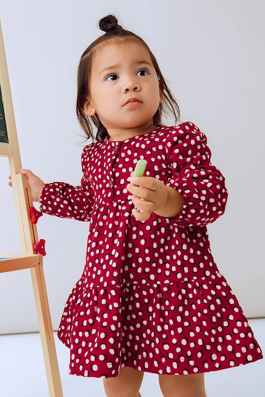 Dievčenské šaty Mayoral bodky červená 2915.4F.Baby.9BYA