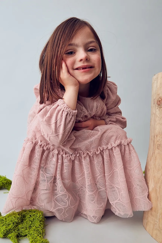 Mayoral rochie fete 4919.6K.Mini.9BYA roz