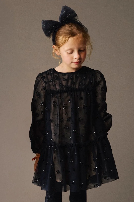 Παιδικό φόρεμα Mayoral στρογγυλό σκούρο μπλε 4919.6K.Mini.9BYA