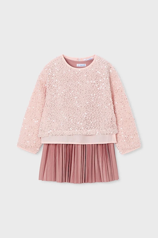 Dievčenské šaty Mayoral jednofarebný ružová 4925.6M.Mini.9BYA