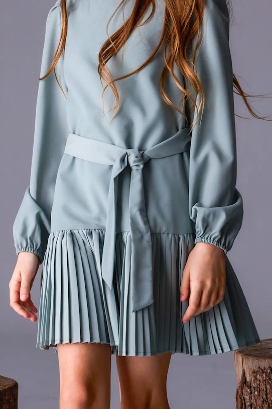 Mayoral sukienka dziecięca 7908.8A.Junior.9BYA turkusowy