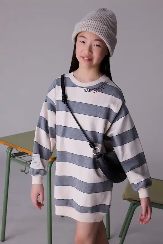 Mayoral sukienka dziecięca midi szary 7913.8F.Junior.9BYA