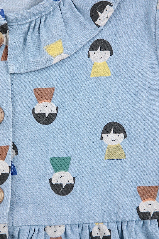 Bobo Choses vestito di cotone bambina Game Pawns 225AB089 blu