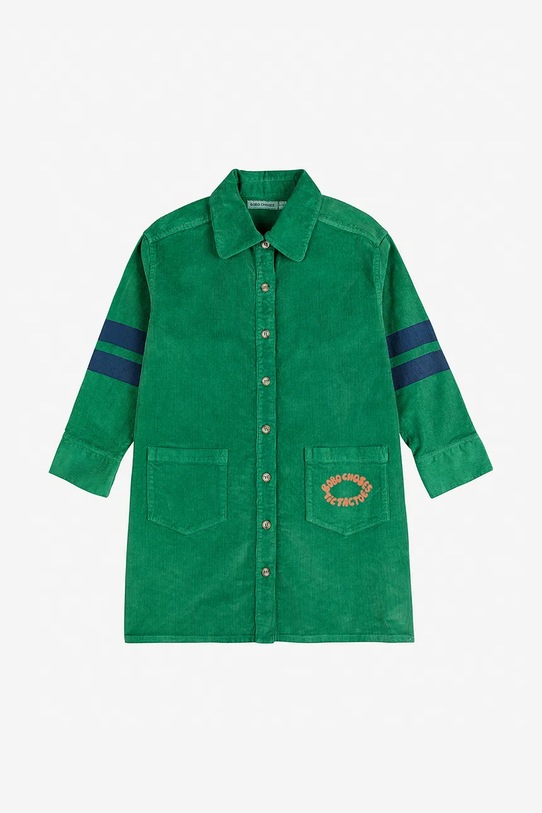 Bobo Choses sukienka dziecięca Tic Tac Toe 225AC090 zielony AW25
