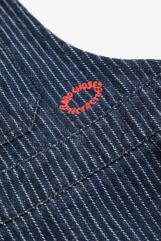 Bobo Choses vestito di cotone bambina Tic Tac Toe blu navy 225AC092