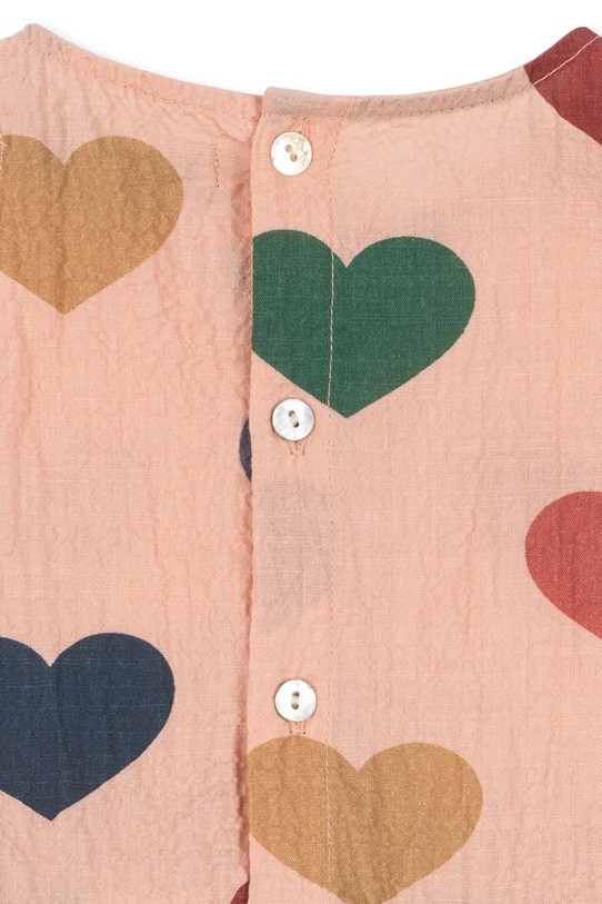 Dziewczynka Konges Sløjd sukienka dziecięca ELIN DRESS GOTS KS103794.9BYA różowy