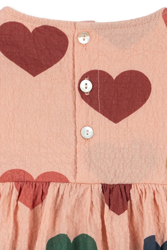 Dziewczynka Konges Sløjd sukienka niemowlęca ELIN ROMPER GOTS KS103795.9BYA różowy