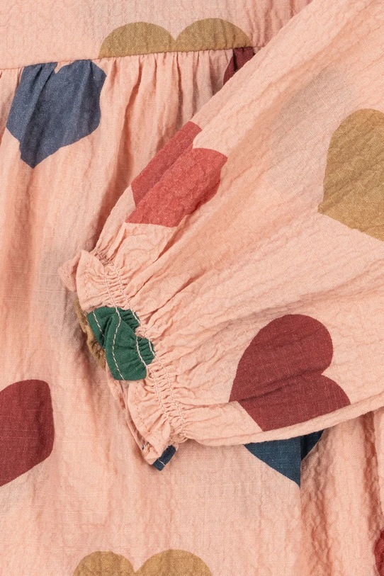 Konges Sløjd sukienka niemowlęca ELIN ROMPER GOTS różowy KS103795.9BYA