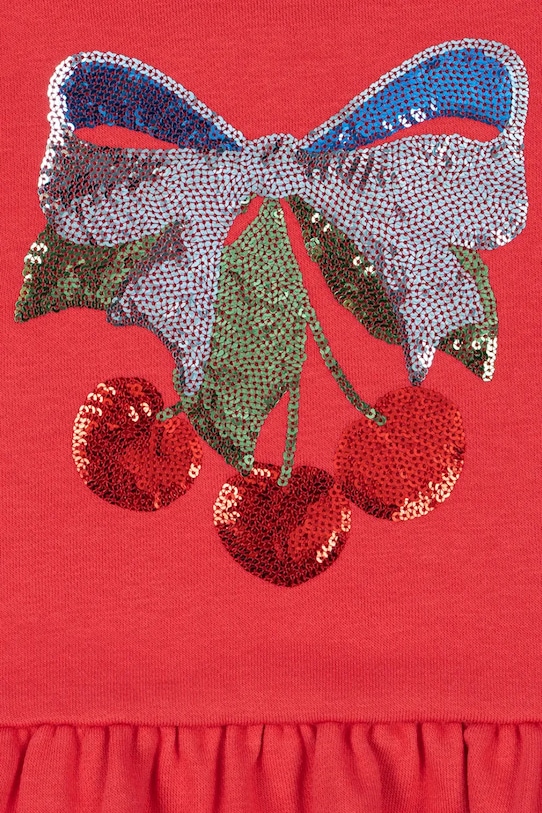 Konges Sløjd sukienka LOU SEQUIN SWEAT DRESS OCS czerwony KS103864.9BYA