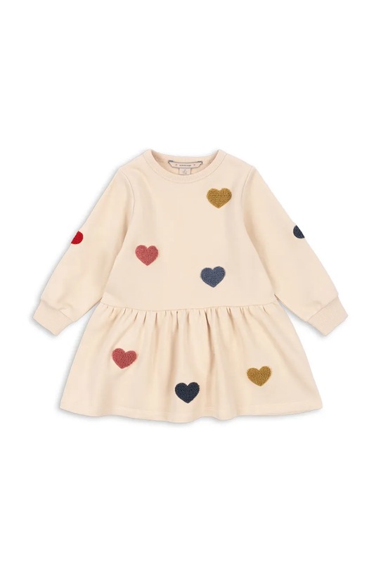 Детское платье Konges Sløjd LOU TERRY SWEAT DRESS OCS midi бежевый KS103869.9BYA