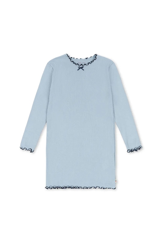 Šaty Konges Sløjd RIVI RIB DRESS OCS okrúhly modrá KS104073.9BYA