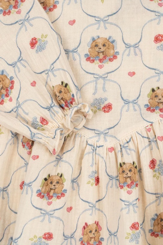 Дитяча сукня з бавовною Konges Sløjd COCO DRESS GOTS бежевий KS103758.9BYA