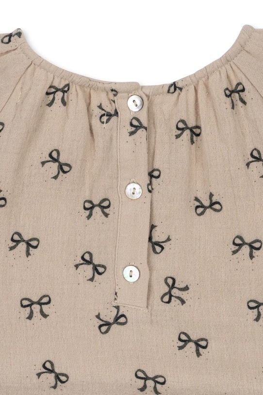Dziewczynka Konges Sløjd sukienka dziecięca z bawełną COCO DRESS GOTS KS103758.9BYA beżowy