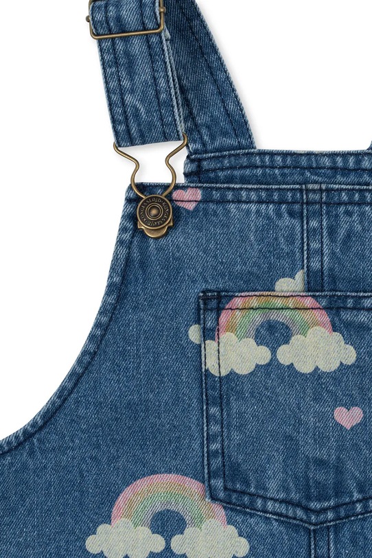 Девочка Хлопковое детское платье Konges Sløjd MAGOT OVERALL DRESS GOTS KS103887.9BYA тёмно-синий
