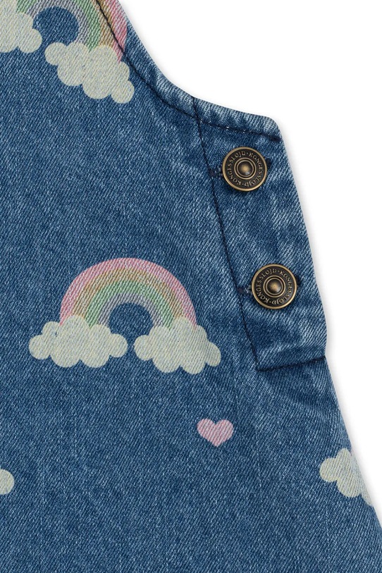 Хлопковое детское платье Konges Sløjd MAGOT OVERALL DRESS GOTS тёмно-синий KS103887.9BYA