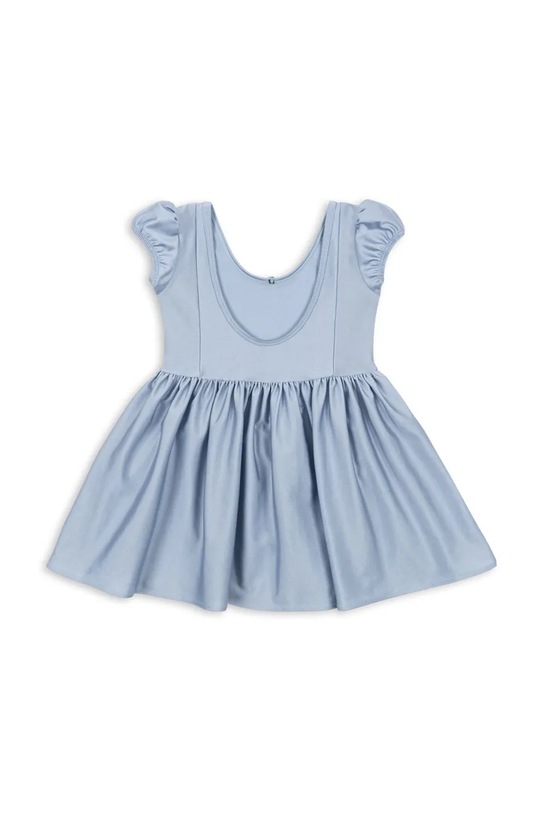 Dievča Dievčenské šaty Konges Sløjd MOUSSE PUFF DRESS KS103928.9BYA modrá