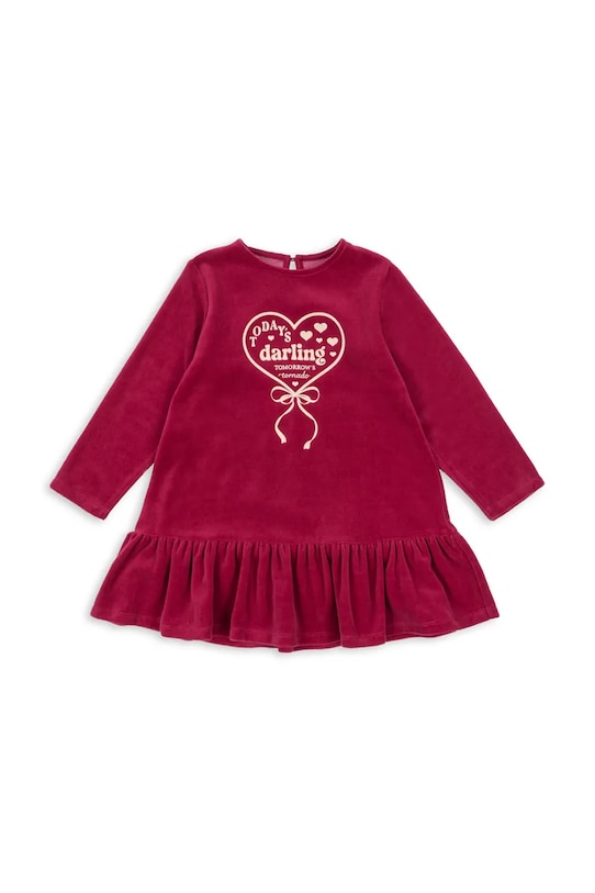 Konges Sløjd vestito bambina VELOU DRESS GOTS mini granata KS104029.9BYA