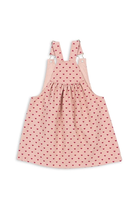 Dziewczynka Konges Sløjd sukienka bawełniana dziecięca NOLA SEQUIN SPENCER DRESS GOTS KS103949.9BYA różowy