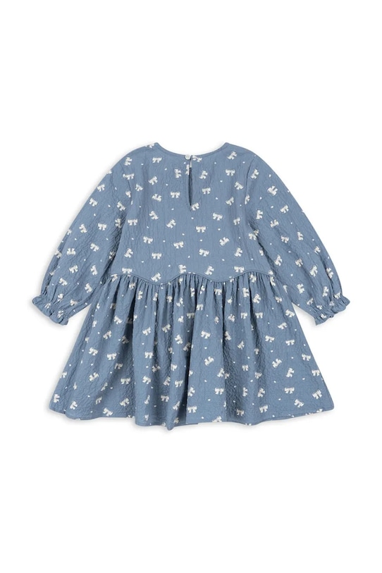 Konges Sløjd sukienka dziecięca VIDA DRESS GOTS KS104033.9BYA niebieski AW25