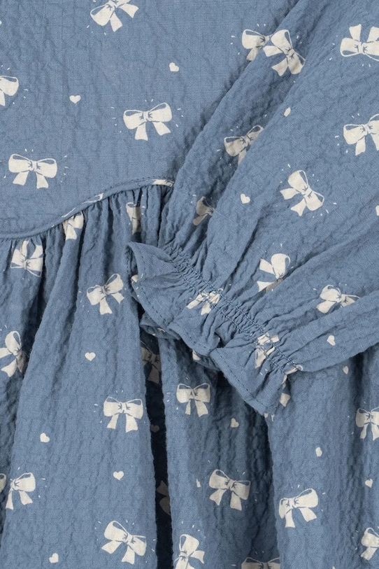 Konges Sløjd sukienka dziecięca VIDA DRESS GOTS KS104033.9BYA niebieski