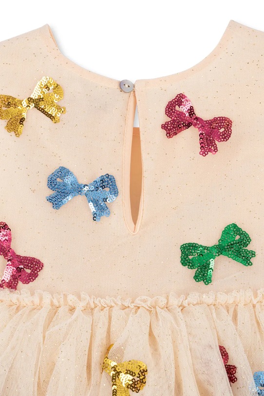 Dziewczynka Konges Sløjd sukienka dziecięca YVONNE FAIRY DRESS KS104046.9BYA beżowy