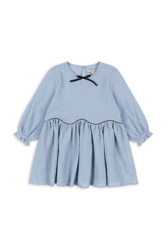 Konges Sløjd sukienka dziecięca AVA DRESS GOTS bawełna niebieski KS104071.9BYA