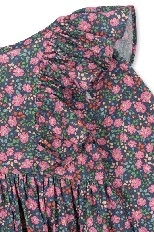 Konges Sløjd rochie din bumbac pentru copii CIANNA LS BOW DRESS GOTS multicolor KS103755.9BYA