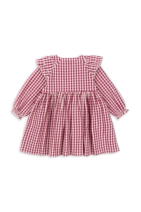 Otroška bombažna obleka Konges Sløjd KIM DRESS GOTS KS103840.9BYA rdeča AW25